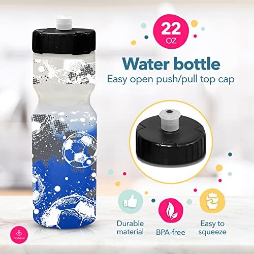 בקבוק מים מחליפים לילדים | 22 עוז. ללא BPA סחוט בקבוקי מים עם כובע עליון משיכה | בקבוק מים מושלם לילדים לבית